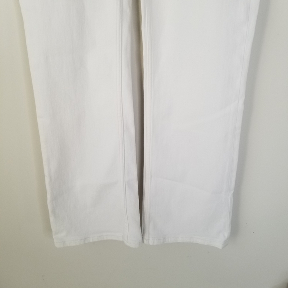 NWT Pilcro Anthropologie The Yaya Mid-Rise Crop Flare Jeans White Size 27 - Picture 8 of 16